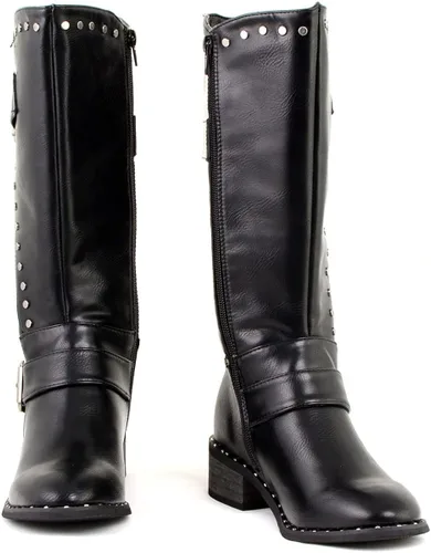 Miniatura 2 de Milwaukee Leather MBL9423 Botas con tachuelas negras para mujer