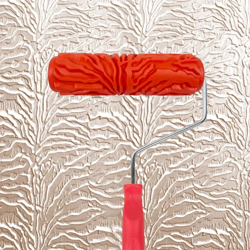 Nichiyo - Rodillo de textura decorativo de 7 pulgadas, rodillo de pintura con patrón artístico DIY, rodillo de goma para decoración de paredes,