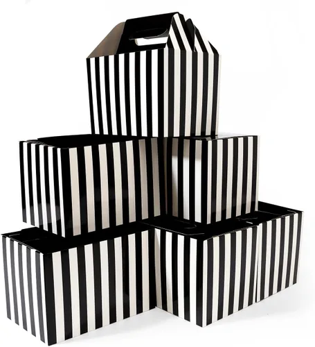 Miniatura 8 de Happyhiram Paquete de 10 Cajas Grandes a Dos Aguas, Color Marrón - Contenedores de Papel Kraft Resistentes de 9x6x6 Pulgadas para Regalos, Almuerzos
