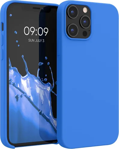 Miniatura 10 de kwmobile Funda compatible con Apple iPhone 12 Pro Max, funda de silicona TPU con acabado suave, color azul báltico