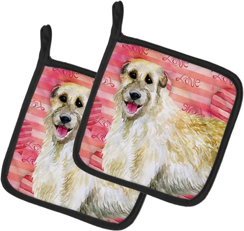Miniatura 347 de Caroline's Treasures BB9655PTHD - Juego de soportes para ollas de cocina resistentes al calor, almohadillas calientes para horno, 7 1/2 x 7 1/2