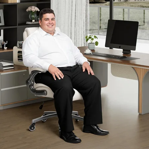 Miniatura 9 de MALOL Sillas ergonómicas de oficina de piel sintética de 300 libras, silla ejecutiva de respaldo alto y para computadora para el hogar con soporte