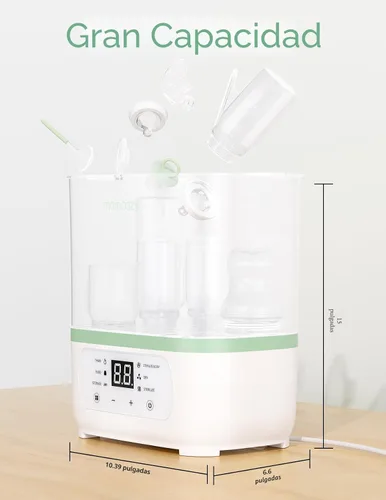 Miniatura 9 de Momcozy Esterilizador y secadora de biberones, esterilizador eléctrico de biberones de vapor 8 en 1 para biberones, artículos para bebés