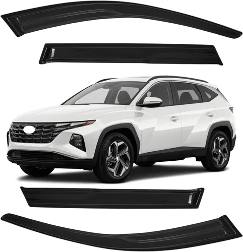Miniatura 200 de Viseras para ventanas para Mazda 3 Sedán 4 puertas 2004 2005 2006 2007 2008 2009 estilo JDM Mugen, deflector de viento, protector solar y de lluvia