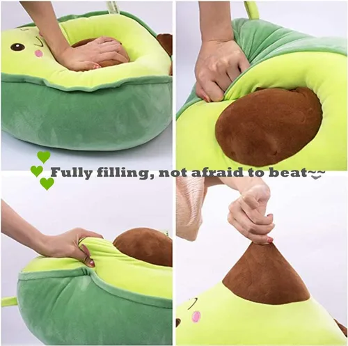 Miniatura 5 de NatureMan Almohada de peluche de aguacate de 16.5 pulgadas, bonita muñeca de peluche de frutas, adecuada para niños, niñas, niños y regalos