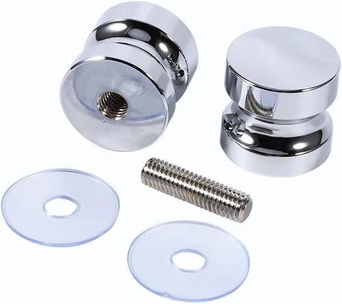 Miniatura 8 de TOPINCN Manija de puerta de baño redonda de aleación de aluminio de una sola cara de cristal de ducha perilla enemigo baño ducha gabinete manija