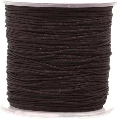 Miniatura 12 de Mandala Crafts Cordón de satén de nailon para la fabricación de joyas, 0.079 in, 55 yardas, cuerdas rojas de nailon, cordón de nudo chino para hacer