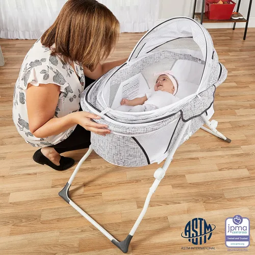 Miniatura 3 de Dream On Me Karley Plus- Moisés portátil para bebé en gris pálido