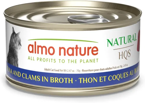 Miniatura 14 de almo nature HQS - Comida húmeda natural para gatos con atún y queso en caldo, sin granos, 5.29 onzas (paquete de 24))