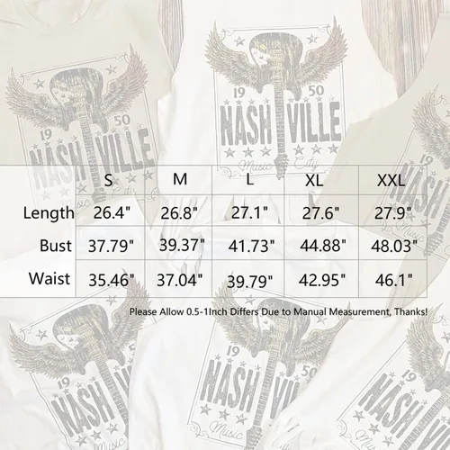 Miniatura 2 de Nashville - Camiseta sin mangas para mujer, diseño de festival de música country, estampado gráfico, sin mangas, Nash Music