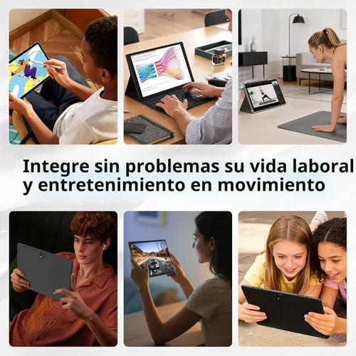 Miniatura 9 de Tablet Android con teclado, tableta Android 15 de 10 pulgadas, 26 GB+256 GB+2 TB expandir, tabletas 2 en 1 con 8 núcleos, WiFi 5G, 8000 mAh, BT5.0
