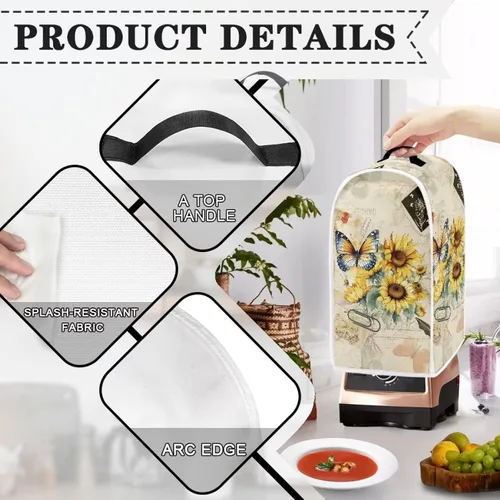 Miniatura 4 de Funda para batidora, cubierta para electrodomésticos de cocina, protección contra el polvo, lavable, para máquina de café, procesador de alimentos
