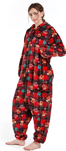 Miniatura 4 de DELEY Adults Unisex Onesie Halloween Costumes Animal Cosplay Pajamas Warm Sleepwear Homewear