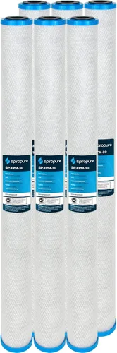 Miniatura 26 de SpiroPure SP-CBR2-10 10x2.5 0.5 Micron NSF Certificado NSF Cartucho de filtro de agua de bloque de carbono CBR2-10 155268-43 SMCB-2510 (caja de 12)
