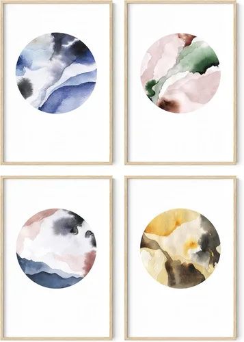 Miniatura 27 de HAUS AND HUES Arte abstracto para pared en blanco y negro, juego de 4 pósteres minimalistas en blanco y negro para paredes, pósteres estéticos Juego