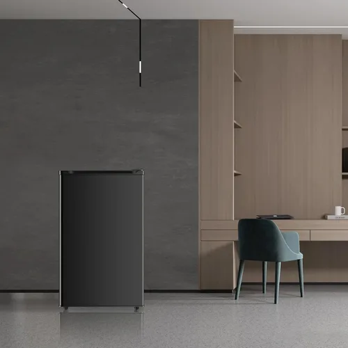 Miniatura 7 de HAILANG - Refrigerador mini de 4.4 pies cúbicos con congelador, refrigerador mini de una puerta, 5 configuraciones de temperatura ajustable, Negro