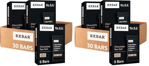 Miniatura 10 de RXBAR Barritas de proteína, 12g de proteína, snacks sin gluten, chocolate con sal marina (6 cajas, 30 barras)