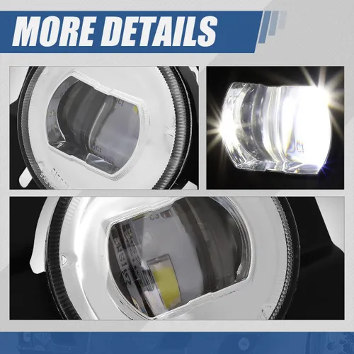 Miniatura 5 de Auto Dynasty Proyector LED completo antiniebla compatible con Kenworth T680 2011-2024, luces antiniebla de conducción de parachoques delantero, lado