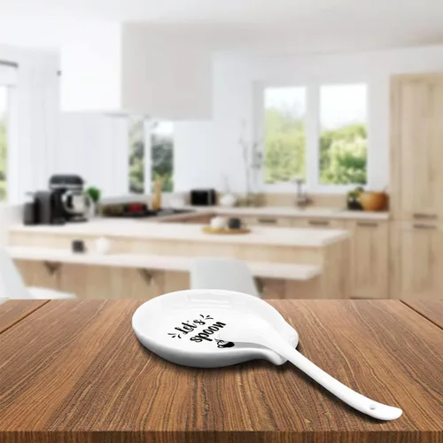 Miniatura 6 de Littlefa Let's Spoon - Cuchara de café con frase divertida, soporte para cuchara de café con frase divertida, soporte para cuchara pequeña