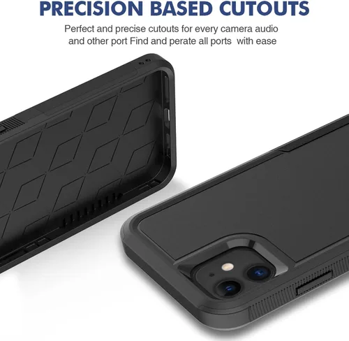 Miniatura 6 de MDCN Funda para iPhone 11: funda protectora de doble capa resistente para teléfono celular, a prueba de golpes, resistente, con protector