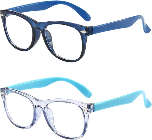 Miniatura 23 de FANNYGO Paquete de 3 gafas de bloqueo de luz azul para niños, gafas de lectura para computadora para niños y niñas de 3 a 9 años
