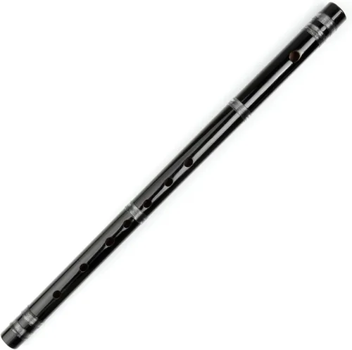 Miniatura 2 de Flauta Shinobue japonesa de 7/8 Hon, flauta de bambú hecha a mano, instrumento musical (Negro 7Hon)
