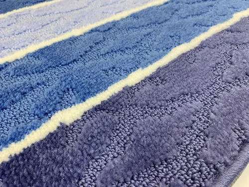 Miniatura 5 de Alfombra de pasillo de longitud personalizada, antideslizante, 26 pulgadas de ancho x tu elección de longitud, azul damasco, 26 pulgadas x 3 pies