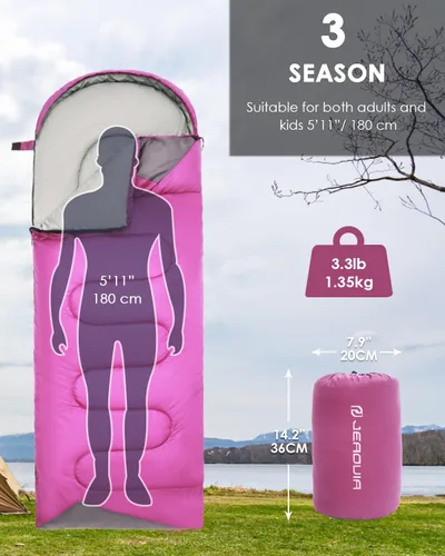 Miniatura 2 de Sleeping Bags for Adults Backpacking Lightweight Waterproof- Cold Weather Sleeping Bag for Girls Boys Mens for Warm Camping Hiking Outdoor Travel
