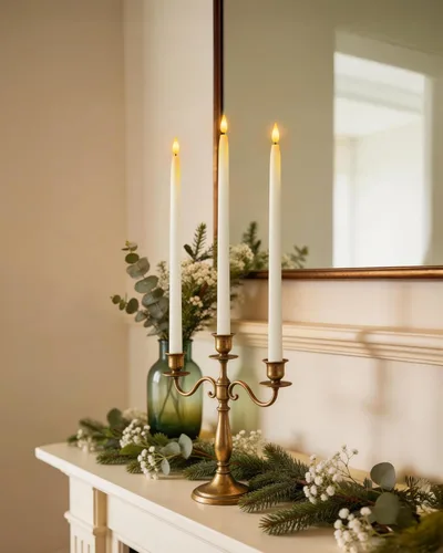 Miniatura 6 de Homemory Velas cónicas sin llama de cera real de 15 pulgadas con temporizador remoto, 2 velas LED blancas que funcionan con pilas con llama