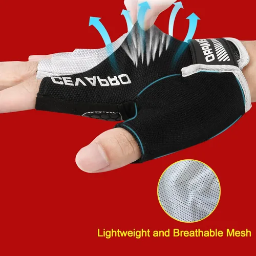 Miniatura 4 de Cevapro Guantes de ciclismo para hombres y mujeres, guantes de bicicleta de montaña MTB, guantes de bicicleta con almohadilla antideslizante que