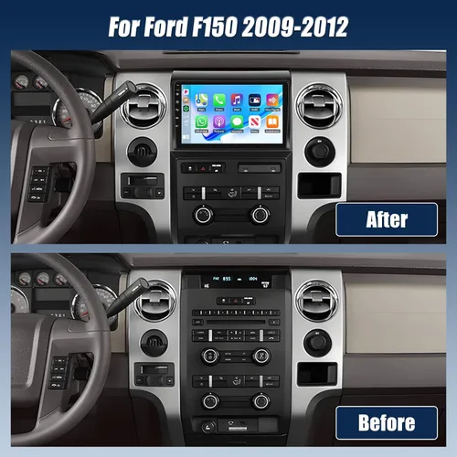 Miniatura 2 de [Android 15 4+128G] Estéreo de coche para Ford F150 2009 2010 2011 2012 con Carplay inalámbrico Android Auto, 9 pulgadas Incell pantalla táctil