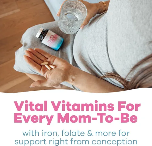 Miniatura 7 de GoBiotix Vitaminas prenatales veganas con hierro, calcio, vitamina D2, C, zinc y ácido fólico para mujeres embarazadas y antes del embarazo