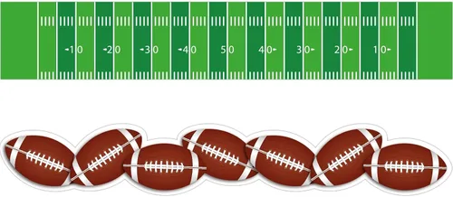 Bordes de tablón de anuncios de fútbol de 70 pies, tiras cortadas con troquel para maestros de preescolar, aula, oficina, fiesta, hogar, escuela,