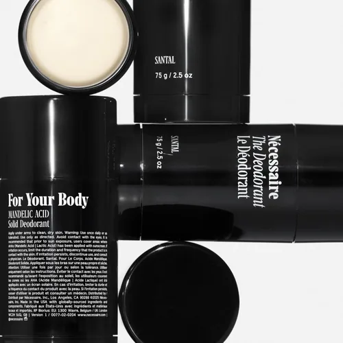 Miniatura 3 de Nécessaire The Deodorant Santal Desodorante sin aluminio para mujeres y hombres. Tratamiento extra fuerte con ácido mandélico. Libre