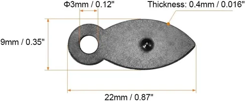 Miniatura 2 de uxcell Botón de giro de marco, 7/8 pulgadas de metal plano con tornillos para colgar imágenes, fotos, dibujos y carteles, 50 piezas (negro)