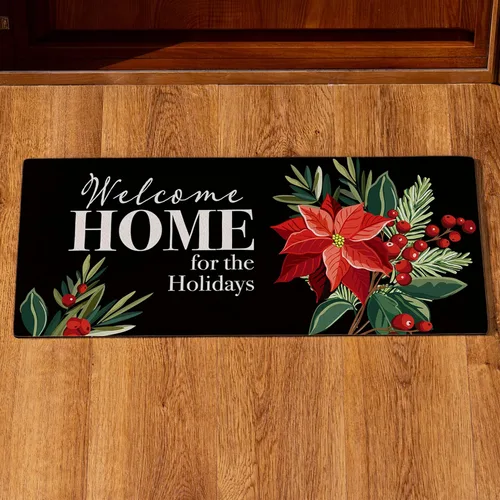 Miniatura 15 de Evergreen Flag Alfombrilla de interruptor navideño de sassafras de 22" x 10", tapete intercambiable para puerta delantera exterior, entrada