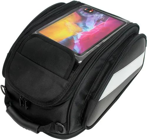 Miniatura 8 de Bolsa Dracarys para tanque de motocicleta - Bolsa Oxford negra para motocicleta con fuerte imán para Honda, Yamaha, Suzuki, Kawasaki, Harley