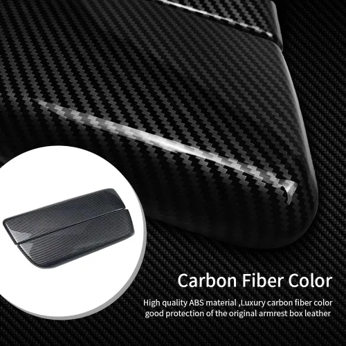 Miniatura 2 de para BMW Serie 5 E60 E61 F10 F11 G30 G32 2004-2021 Cubierta de Caja de Reposabrazos de Coche Color Fibra de Carbono Caja de Consola Central Panel