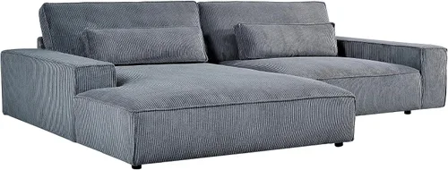 Miniatura 8 de Container Furniture Direct Luxe - Sofá modular de dos piezas de gran tamaño para sala de estar, sofá en forma de L con diván, tapizado con tela
