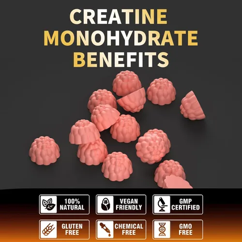Miniatura 4 de Nutravita Certificado NSF Creatina Gomita - Gomitas de Monohidrato de Creatina para Hombres y Mujeres - 5g de Monohidrato de Creatina por Porción