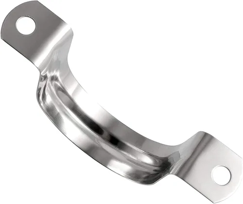 Miniatura 3 de 10 piezas de correa de tubo rígida de 4 pulgadas, correa de acero inoxidable de dos agujeros con soporte en U, juego de kit de variedad de clip