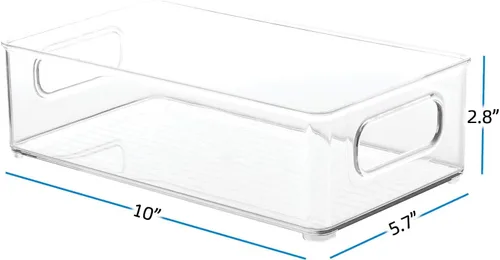 Miniatura 6 de Organización y almacenamiento de despensa – Contenedores organizadores de refrigerador – Contenedores organizadores apilables transparentes