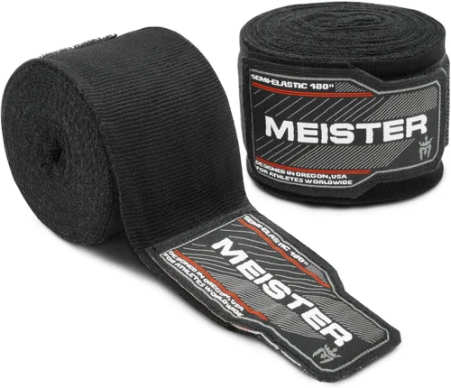 Miniatura 19 de Vendas para mano semielásticas de 180 pulgadas Meister Adult, vendas para MMA (artes marciales mixtas) y boxeo (par) todos