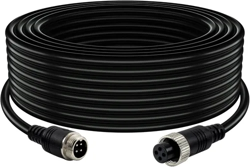 Miniatura 11 de Cable de cámara de 4 pines con cubierta de tubo de corrugación, cable de extensión de video de aviación de 4 pines, cámara de visión trasera CCTV