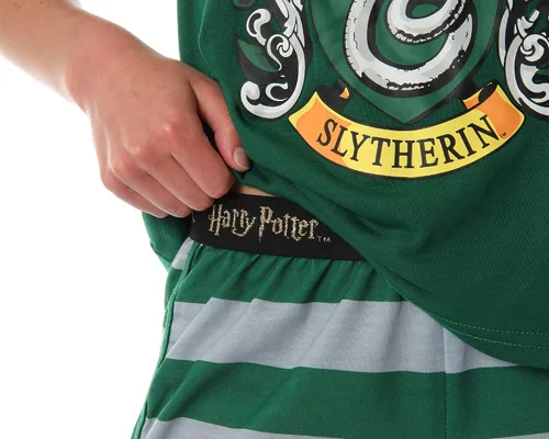 Miniatura 5 de Harry Potter Hogwarts House Crest - Conjunto de pijama para mujer con espalda cruzada y pantalones cortos