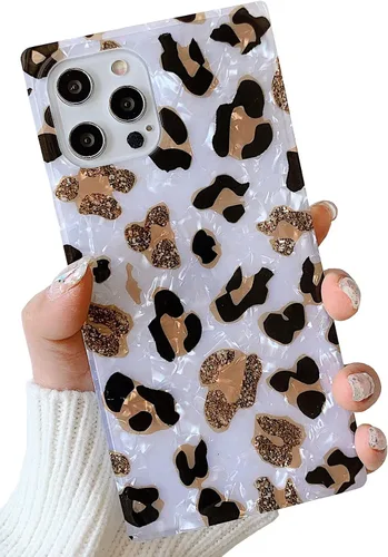 Miniatura 66 de Elegante concha de madre perla compatible con iPhone 13 Pro de 6.1 pulgadas, estuche de borde rectangular, elegante y delgado, con perla de abulón