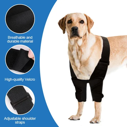 Miniatura 2 de Protectores de codo para perros, manga de tratamiento de callos para heridas y patas delanteras para evitar lamer para perros medianos y grandes, M