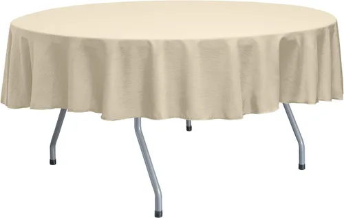 Miniatura 8 de ULTIMATE TEXTILE Mantel redondo reversible Shantung Satin Majestic de 72 pulgadas, color verde salvia