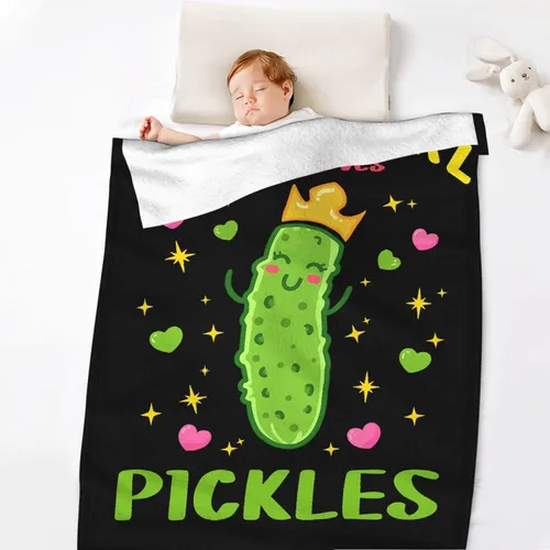 Miniatura 5 de Just A Girl Who Loves Pickles Manta - Manta Acogedora de Franela Suave, Ligera y Cálida de Pepinillos para Niños y Niñas - 40"x50" Regalo para Niños