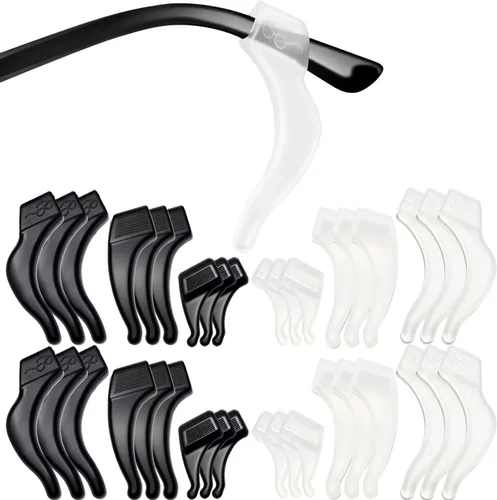 Miniatura 8 de 3 Sizes Silicone Eyeglass Ear Grips – Anti-Slip Hooks for Sports & Reading Glasses